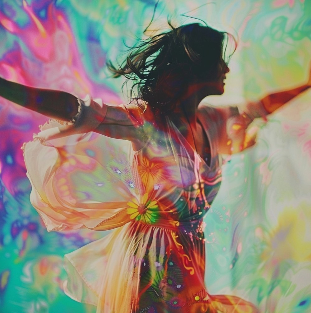 a modern art photograph , 💃🎉✨🚺🎶👯1
, a scene where a group of joyful women gather to dance and celebrate in a colorful, vibrant space filled with decorations and lights. Each individual exudes joy and confidence, with their movements symbolizing freedom and carefreeness. The scene is peppered with symbols of femininity and empowerment, including musical instruments to highlight the role of music as a means of expression. This depiction aims to capture the core messages of Girls Just Want to Have Fun: fun, independence, and the celebratory expression of one‘s identity1